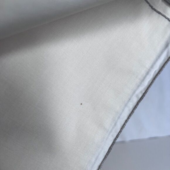 Set of 12 NEW Cloth Dinner Reusable Napkins Embroidered Edges & Corners Ivory - Picture 11 of 11